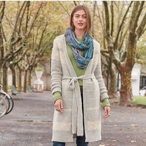 NWT Sundance Lovely Mix Lambswool Blend Long Cardigan Sweater-XL